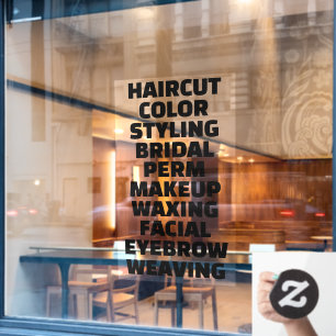 Anpassung der Liste der Wellness-Center im Friseur Fensteraufkleber