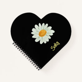 Anpassung der Namen von Black Daisy. Notizbuch