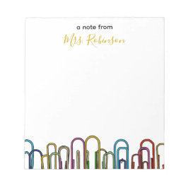 Anpassung der Papierklammer für den Lehrer Notizblock