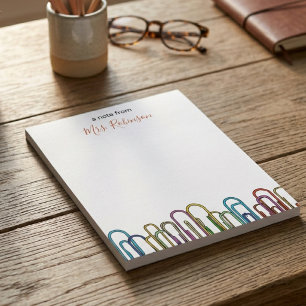 Anpassung der Papierklammer für den Lehrer Notizblock