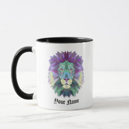Anpassung Polygonale Illustration LION Tasse