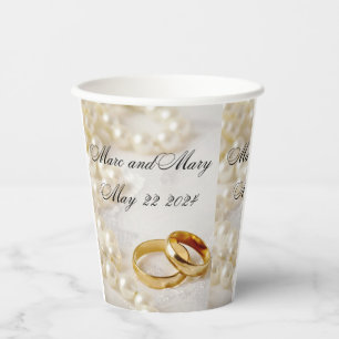 Anpassung von Hochzeitspapierbechern Pappbecher