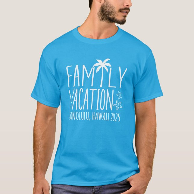 Anpassungsgruppe für Familienurlaub T-Shirt (Vorderseite)
