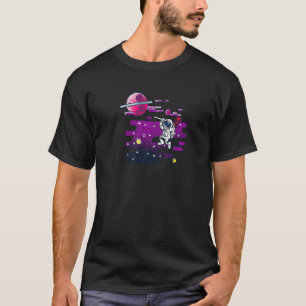 Anpflanzung der Fahne auf neuen Weltraum-Astronaut T-Shirt