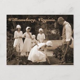 Anpflanzung von Saatgut in Kolonial-Williamsburg Postkarte
