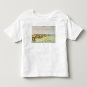 Anpirschender Büffel Kleinkind T-shirt