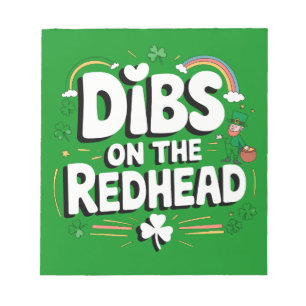 Anrecht auf die Rothaarige Lustiger St. Patrick's Notizblock