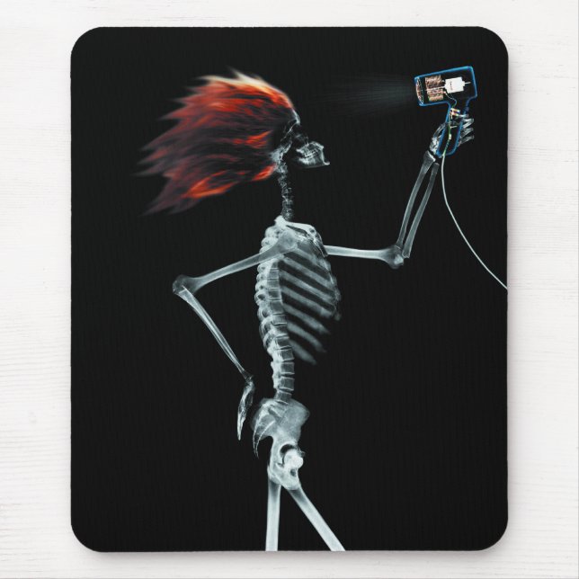 ANREDENDES RÖNTGENSTRAHL-SKELETON HAAR - VORLAGE MOUSEPAD (Vorne)