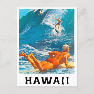 Anreise nach Hawaii Postkarte