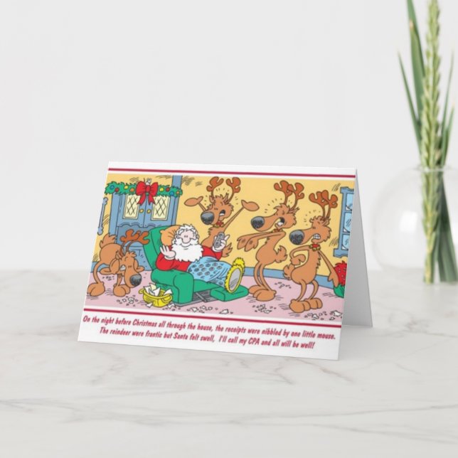 Anruf Buchhalter CPAs Sankt für Feiertagskarte (Vorderseite)