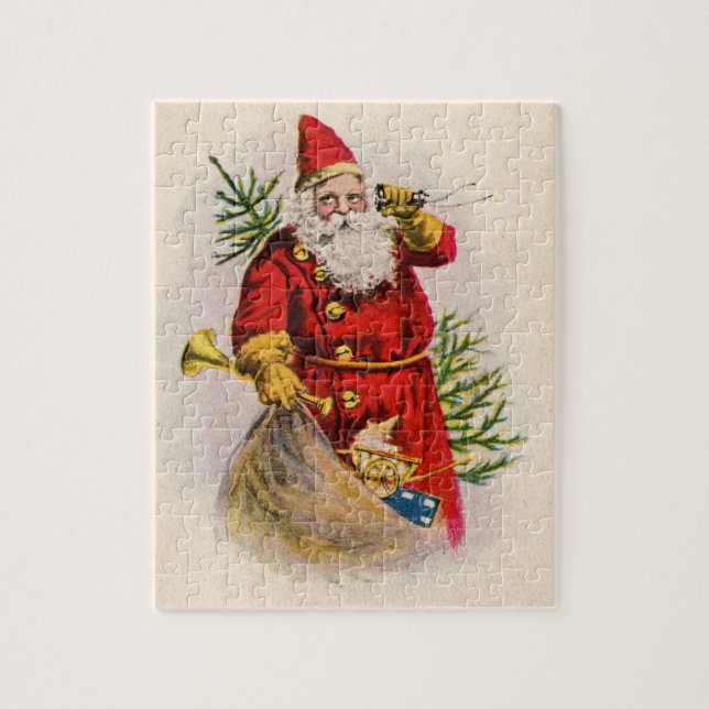 Anruf des Vintagen Weihnachtsmanns Puzzle (Vertikal)