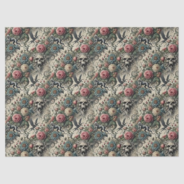 Anruf in die Nachtgalerie - Gotisch Viktorianisch Seidenpapier (Vorderseite)