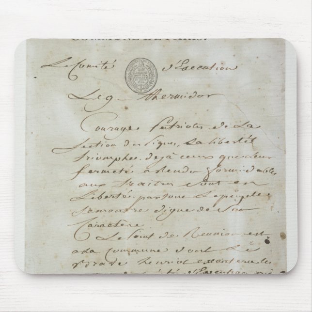 Anruf von Maximilien de Robespierre Mousepad (Vorne)