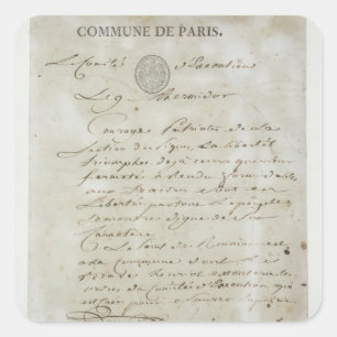 Anruf von Maximilien de Robespierre Quadratischer Aufkleber