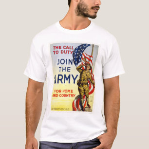 Anruf zur Aufgabe - verbinden Sie die Armee für T-Shirt