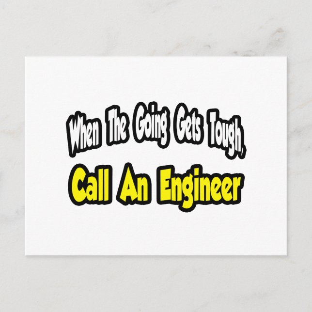 Anrufen eines Ingenieurs Postkarte (Vorderseite)
