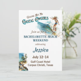 Anrufung aller Junggeselinnen-Abschied meiner Cowg Einladung