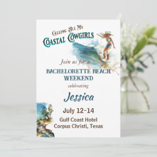 Anrufung aller Junggeselinnen-Abschied meiner Cowg Einladung