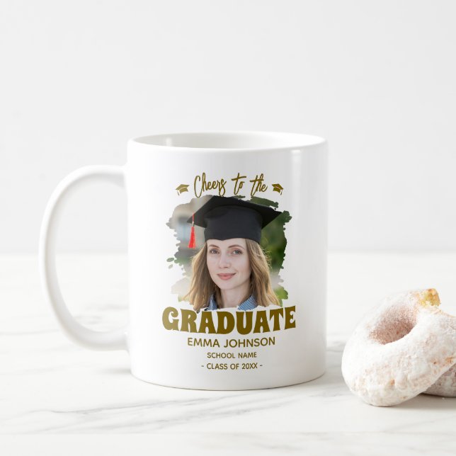 Anrufung der Graduate Custom Foto Family Kaffeetasse (Mit Donut)