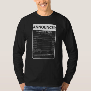 Ansager Ernährungsfakten Sarkastische Grafik T-Shirt