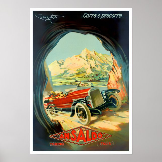 Ansaldo Vintage Cad Poster (Vorne)