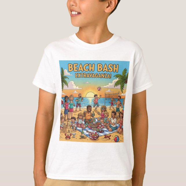 Ansammlung am Strand T-Shirt (Vorderseite)