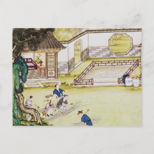 Ansammlung Bambus für Papier Postkarte