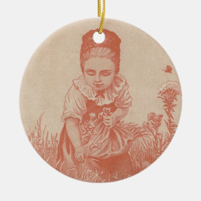 Ansammlung Blume Ephemera Keramik Ornament (Vorne)