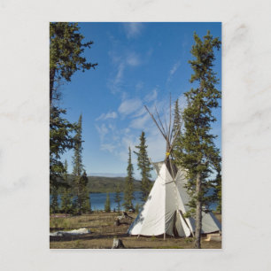 Ansammlung der Dene-Stämme, Nordwestgebiete, Postkarte