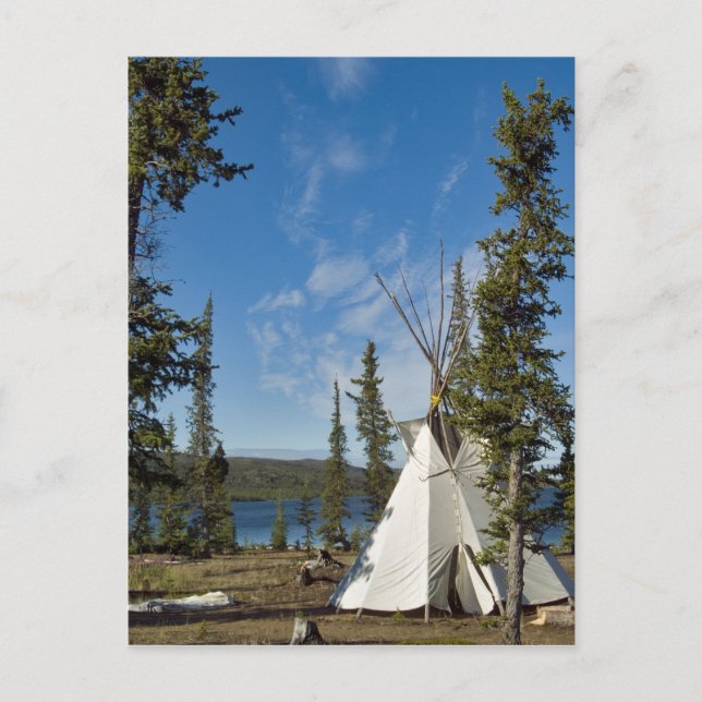 Ansammlung der Dene-Stämme, Nordwestgebiete, Postkarte (Vorderseite)