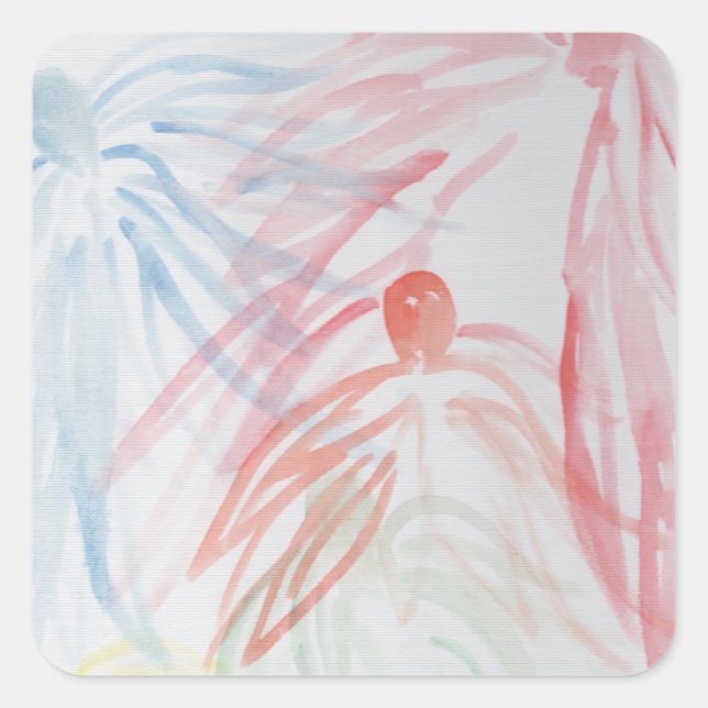 Ansammlung der Engel Quadratischer Aufkleber (Vorderseite)