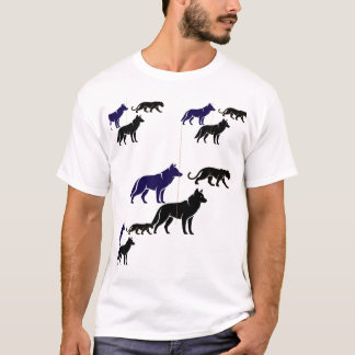 Ansammlung der Wilden Spirituosen: Wolf, Panther u T-Shirt