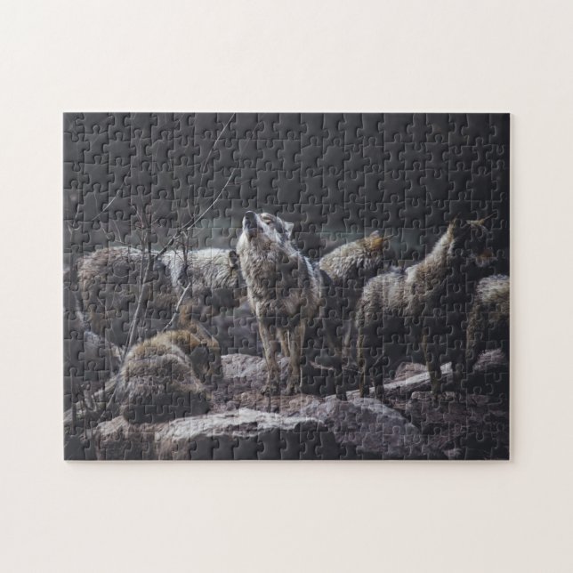 Ansammlung des Wolf-Packs Puzzle (Horizontal)
