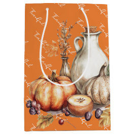 Ansammlung Erntedank Abendessen Mittlere Geschenktüte