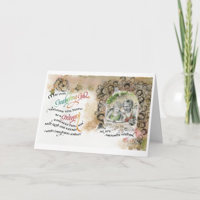 Ansammlung Gott/Oma, geklappte Grußkarte, 5"x7" Karte (Vorderseite)