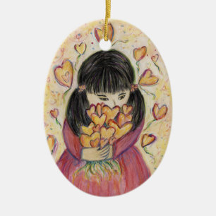 Ansammlung Liebe Herzlich Willkommen bei einem Ges Keramik Ornament