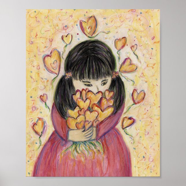 Ansammlung Liebe Hört Malergrafik Poster Prints (Vorne)