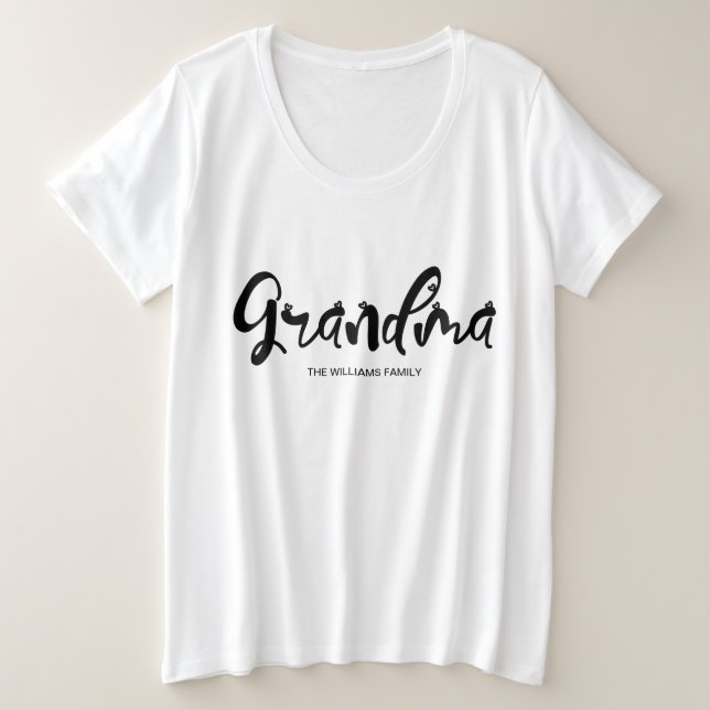 Ansammlung Niedlich Hearma Oma Große Größe T-Shirt (Design vorne)