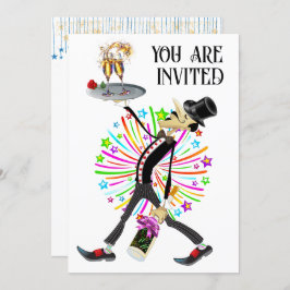 Ansammlung-Waiter-Serie Einladung