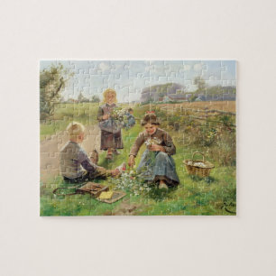 Ansammlungs-Blumen (Öl auf Leinwand) Puzzle