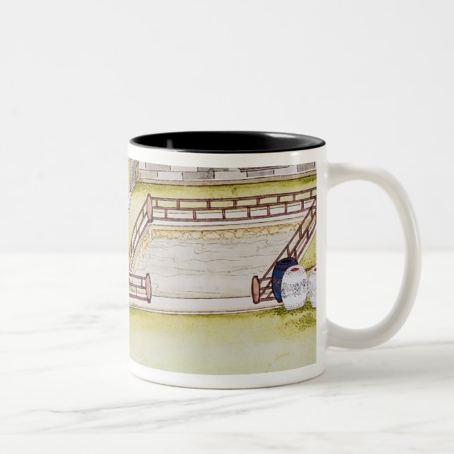 Ansammlungsbambus, zum des Papiers zu machen Zweifarbige Tasse (Rechts)