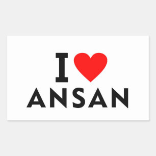 Ansan Südkorea Liebesstadt Herz wie Reisen Rechteckiger Aufkleber