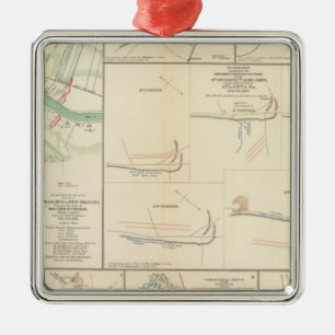 Ansätze nach New Orleans Silbernes Ornament