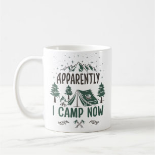 Anscheinend campiere ich jetzt Lustiges Camping Wa Kaffeetasse