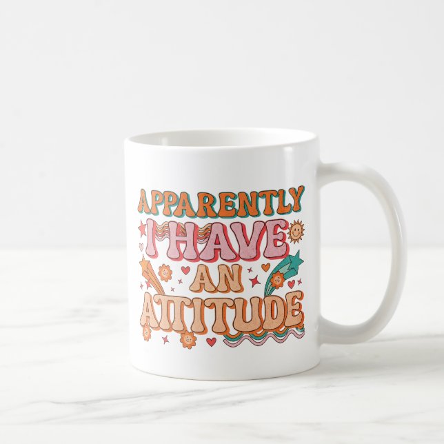 Anscheinend habe ich eine Retro-Groovy-Attitüde  Kaffeetasse (Rechts)