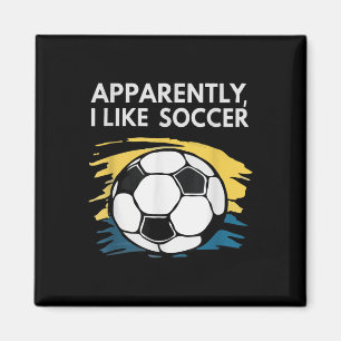 Anscheinend mag ich die Fußball-Saison Lustige Män Magnet