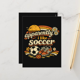 Anscheinend mag ich Fußball  Feiertagspostkarte