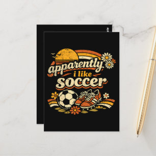 Anscheinend mag ich Fußball  Postkarte
