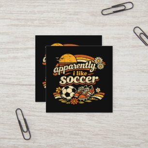 Anscheinend mag ich Fußball Quadratische Visitenkarte