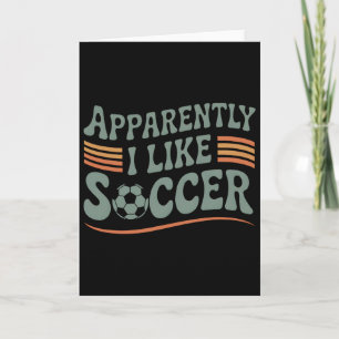 Anscheinend mag ich Fußball Retro-Spieltag Mama Pa Karte